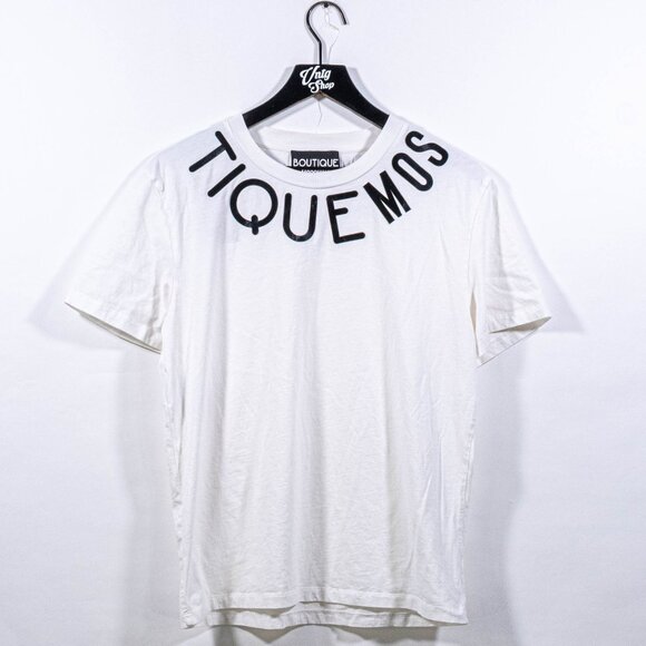 Moschino Boutique T-Shirt Spell Out Size 8 Womens Designer - Picture 1 of 10